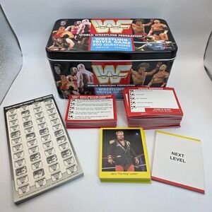 WWF Wrestling Trivia Game 1998 Cardinal 800 Questions Metal Tin (Incomplete)